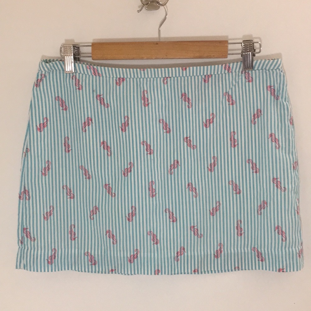 Vineyard Vines Seersucker Print Miniskirt